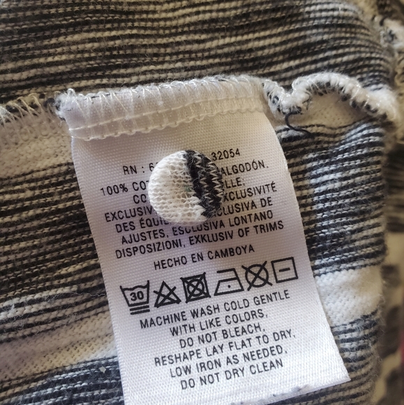 Anthropologie By 9-HI5 STCL Long Sleeve Back Tie Striped Top. - Picture 9 of 10